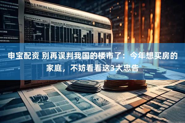 申宝配资 别再误判我国的楼市了：今年想买房的家庭，不妨看看这3大忠告