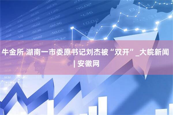 牛金所 湖南一市委原书记刘杰被“双开”_大皖新闻 | 安徽网
